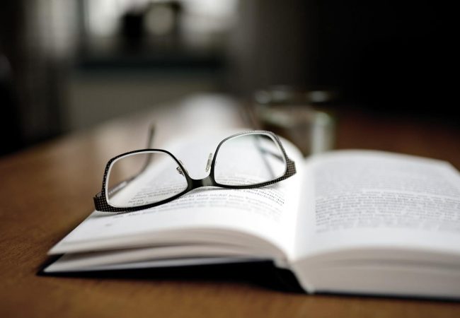 book, read, glasses